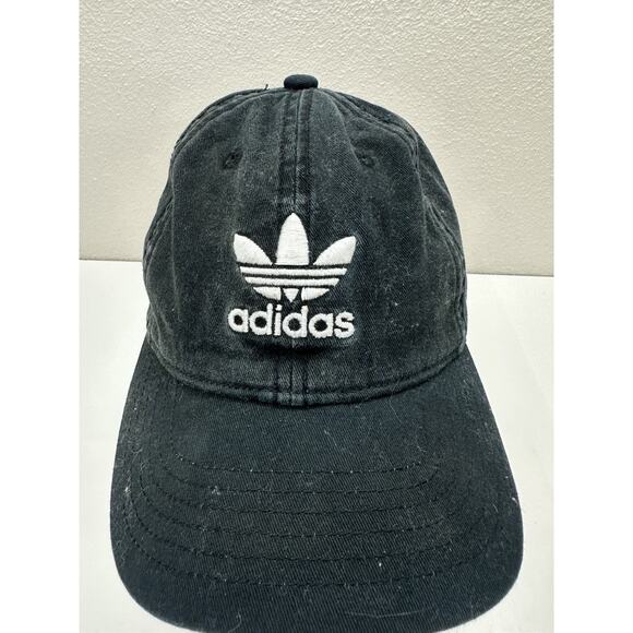 Adidas Baseball Hat Adjustable Black Logo Cap - Picture 2 of 11